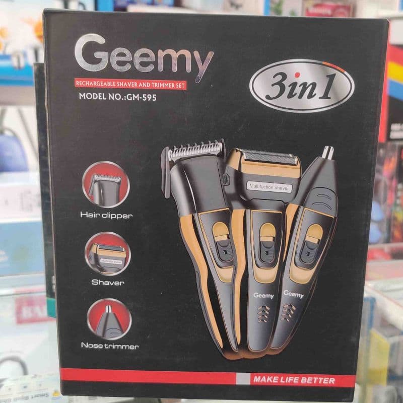 3 In 1  Shaver And Trimmer GM-595 Geemy