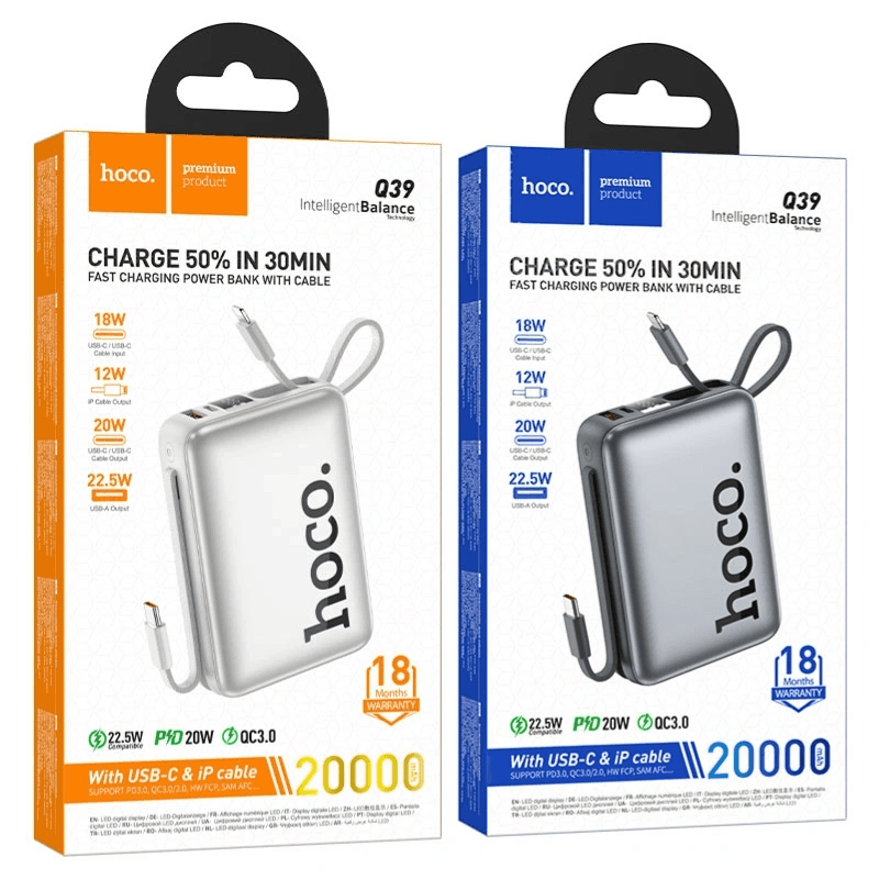Hoco Q39 PowerBank 20000mAh CCC Certified