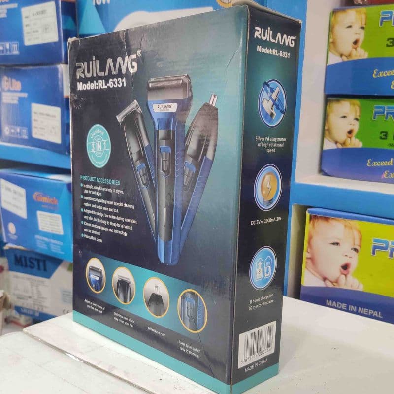 3 In 1 Professional Hair Trimmer And Shaver RL-6331 Ruilang