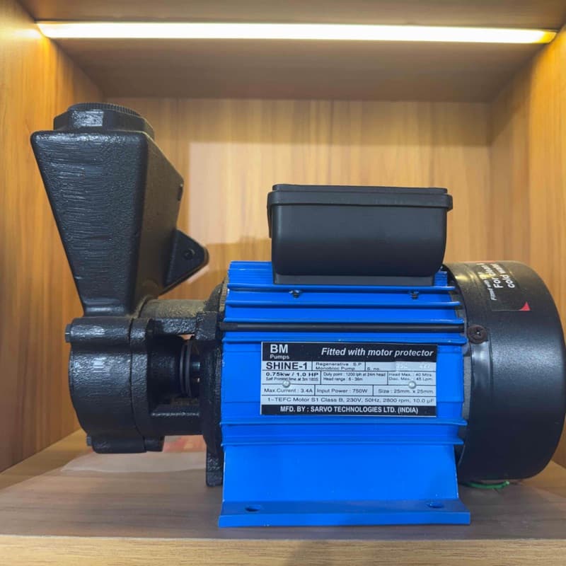 BM SHINE-1 1HP Self-Priming Monoblock Water Pump