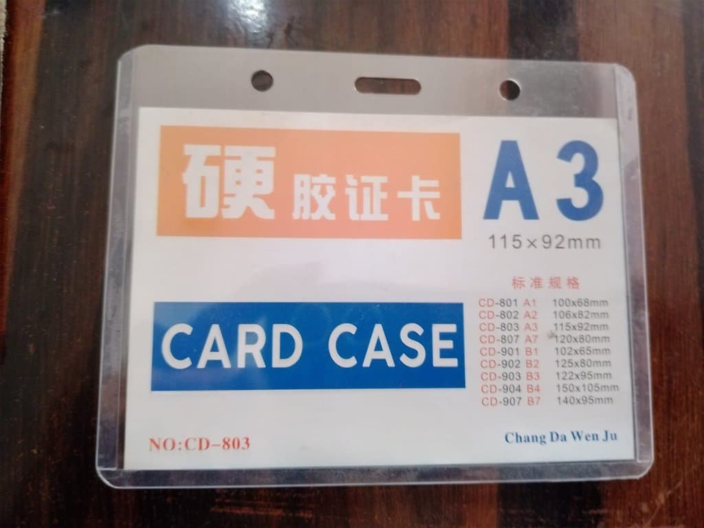 Plastic Card Holder A3