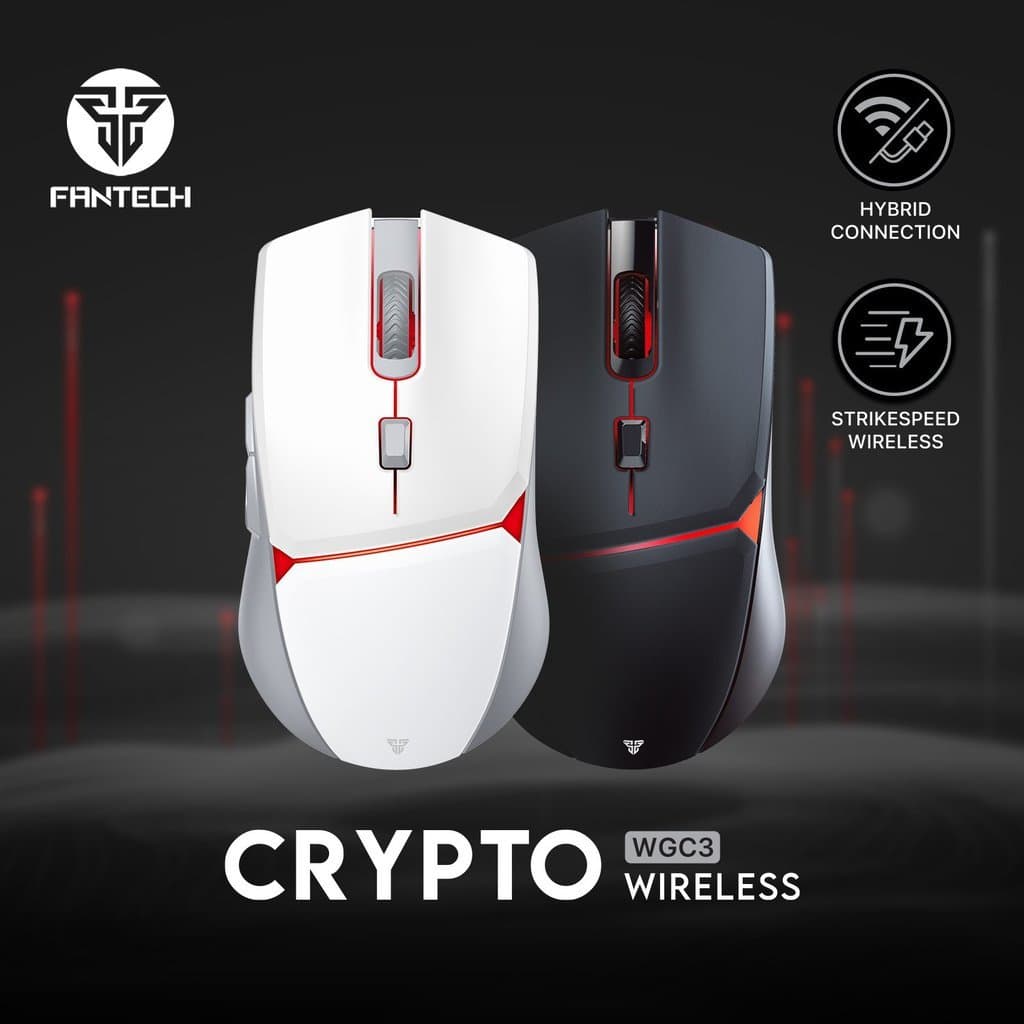 FANTECH CRYTO WGC3 DUAL MODE WIRELESS RECHARGABLE GAMING MOUSE
