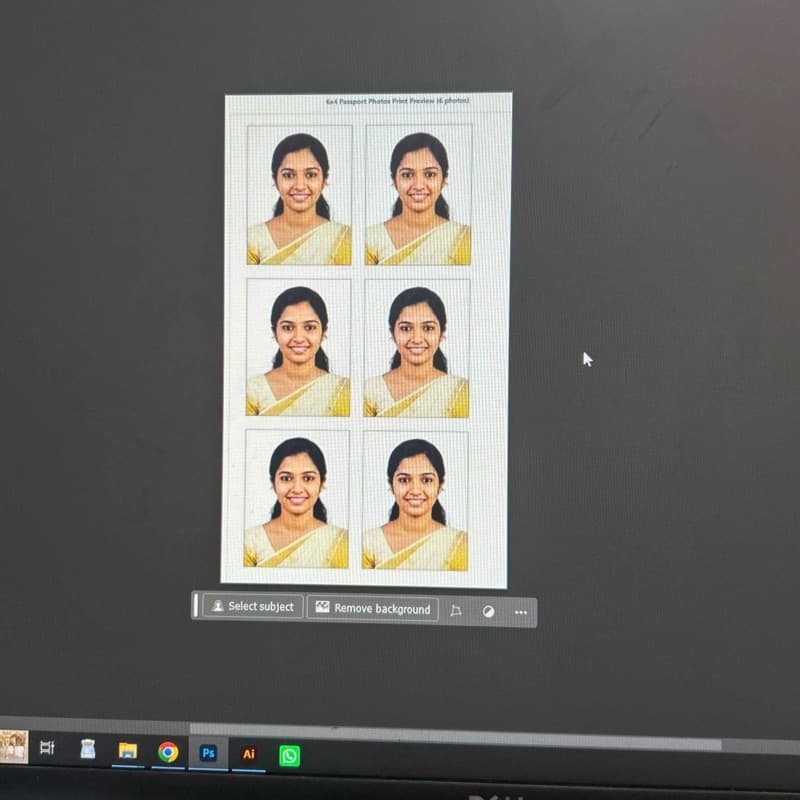 Passport Size Photo 12 Pcs