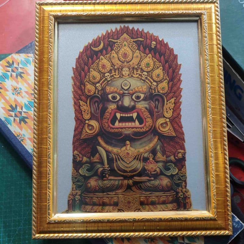 Lord Bhairava Frame (size 6x8 Inch) Wall Hanging Frame